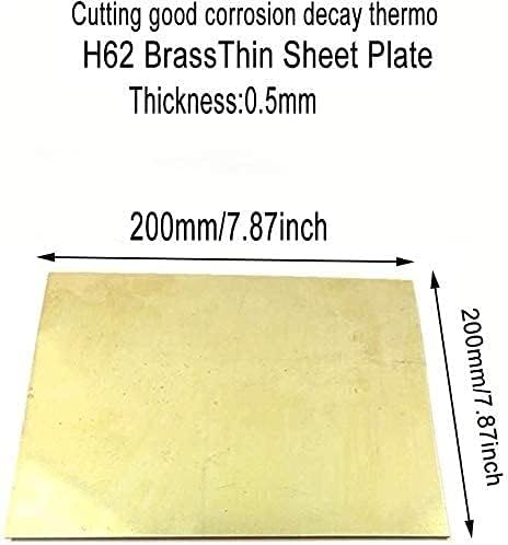 Lieber iluminação metal folha de cobre folha de cobre puro papel h62 de metal de metal fino folhas de papel espessura de rolagem 0,5 mm 2pcs placa de latão placa de latão
