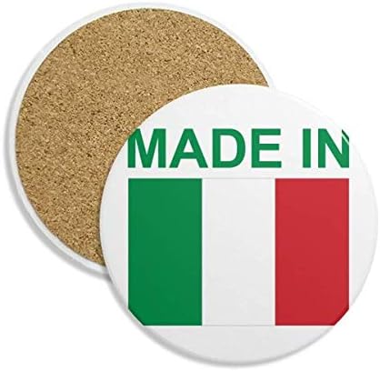 Feito na Itália Country Love Cerâmica Coaster Copa Caneca de caneca absorvente Pedra para bebidas 2pcs Presente