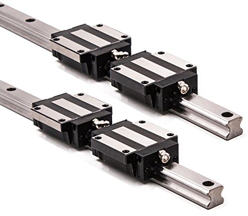 Ten-altos HSR45 1900mm Linear Rail Linear Motion Slide Rails Linear Motion Products, para roteadores CNC, trilhos de 2pcs + 4pcs HSR45CA Blocks rolando
