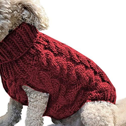 Chefru Pet Clothing Sweater quente para cachorro Turtleneck de inverno Autumn Puppy Kniting Roupas Costum de gatinho para cães pequenos