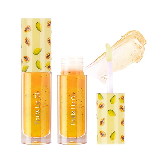Xiahium Lip Gloss Clear Gel Fruit Series Lip Oil Glass Lip Lip Hidratante Transparente Lip Gloss esfoliante Balmão
