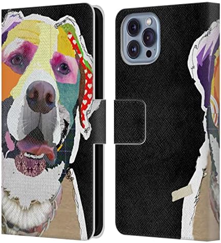 A capa de cabeça projeta oficialmente licenciado Michel Keck Swissy Dogs 2 Caminho de couro Caixa Caspa Compatível com Apple iPhone 14