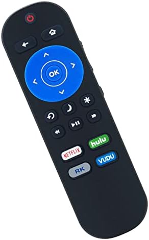 Controle remoto de substituição aplicável à Onn Roku Smart TV 100012584 1000125850 100012585 100012589 100012586 100012587