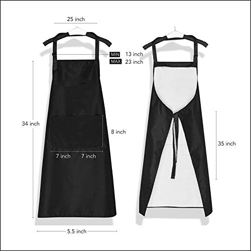 Avental de cozinha fofa com 2 bolsos e alça de pescoço ajustável, avental preto engraçado para homens -passando para serem deliciosos