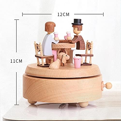 Lhllhl Wooden Music Box Handmade Belas Boxs de Música de Amor Casamento Presente de Aniversário