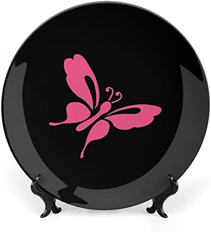 Placa decorativa rosa da borboleta de borboleta vintage