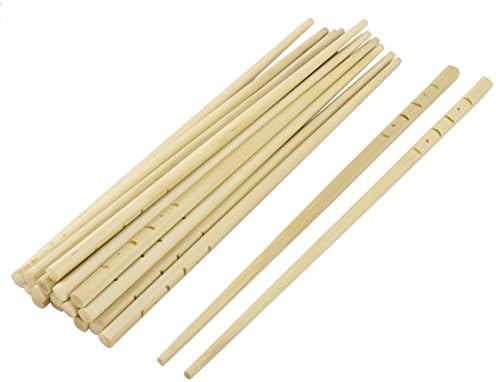 Ruilogod Bamboo Kitchenware Macarrão de cozinha Capticks de almoço de 24 cm de comprimento 10 pares bege (ID: C33