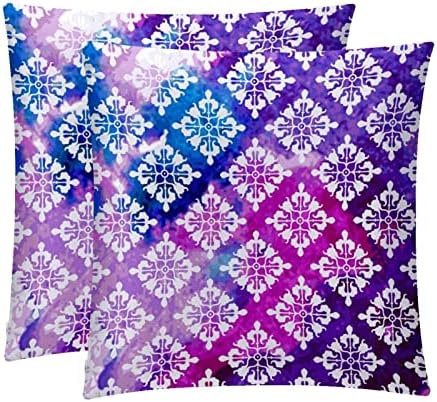 Conjunto VBFOFBV de 2 capas de travesseiro lombar, decorações suaves para decoração de casa de fazenda, ponto de onda moderna rosa