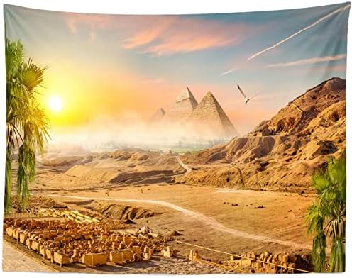 Pirâmide egípcia de tecido de 8x6ft de 8x6ft em areia deserto deserto cocos da montanha de caconutas cenários cenários antigos civilização