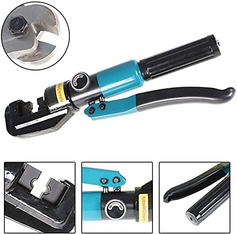 Findmall Mall 10 toneladas de fios hidráulicos Terminal Crimper Crimper Tool com 9 pares de matrizes e cortador