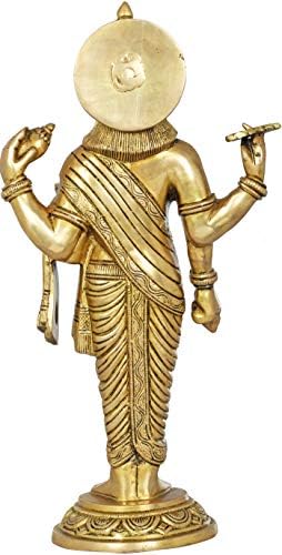 Aona Índia Brass Dhanvantari - O médico da estatueta de deuses - altura 15 polegadas