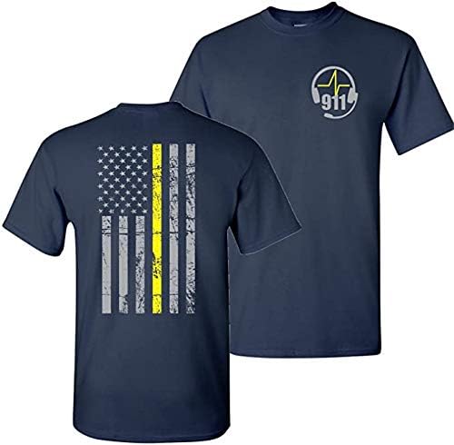 Patriot Apparel Linha amarela fina 911 Design de camiseta do despachante