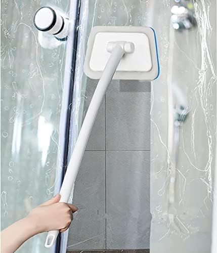 Escova de limpeza de chuveiro - lavador de chuveiro com alça longa - pincel de lavagem de ladrilhos de 2 polegadas - lavadora de banheira, escova de lavadora de parede de esponja para janela de cozinha de vidro de cozinha de cozinha de banheira