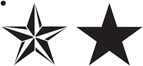 Estomal de estrela do celeiro por Studior12 | Arte do padrão do país rústico - modelo pequeno de Mylar reutilizável de 8 x 4 polegadas