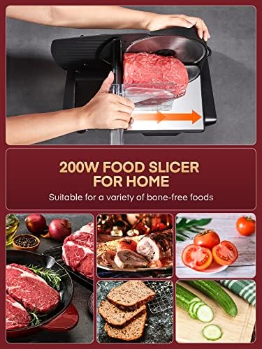 FEEME MENS SLICER PARA UTILIZADO HOME, SLICER DE DRIOL DE DALI ELECTRIC de 200W com lâminas removíveis de duas 7,5 ”, 0-15