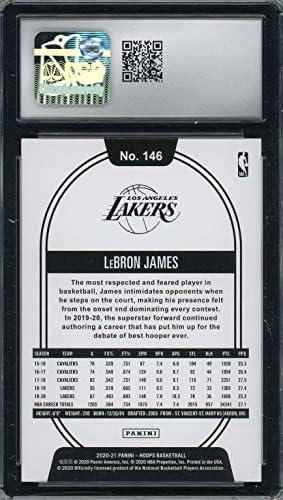 LeBron James 2020 Panini Hoops Basketball Card 146 CSG classificado 9.5