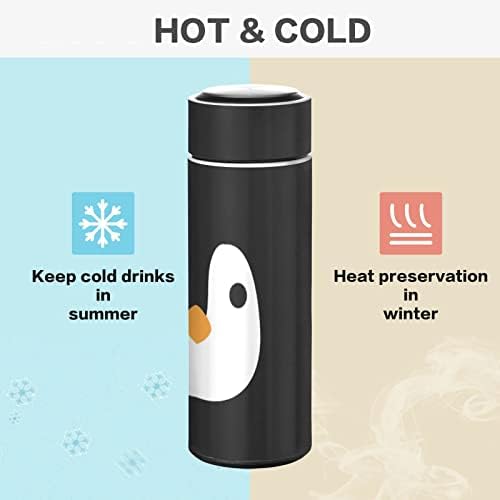 Cataku Penguin Animal Water Bottle isolado 16 oz de aço inoxidável garrafa térmica para caça a vácuo de boca larga reutilizável para