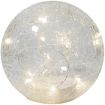 Lumabase Battery Operou Golden Crackle Globe Light com luzes de cordas de fada, 6 , 63101