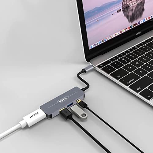 USB C Hub 4K a HDMI 2 3.0 e Hub do tipo flashdrive USB-C Adaptador de energia compatível para MacBook Pro Chromebook Deal