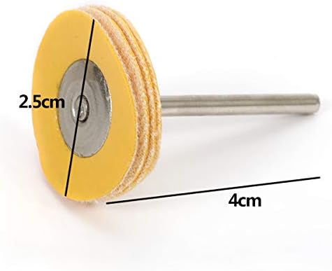 Huangxing - Conjunto de rodas de polimento de polimento de polimento, hastes de 3 mm de 3 mm para acessórios de ferramentas rotativas, mini kit de polimento de escova para relógio e jóias, diâmetro de haste 3mm, 35pcs (cor: Diâmetro do haste 3