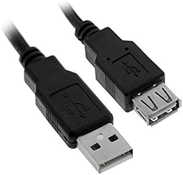 ACL 10 pés USB 2.0 Um homem para um cabo de extensão feminina, preto, 10 pacote