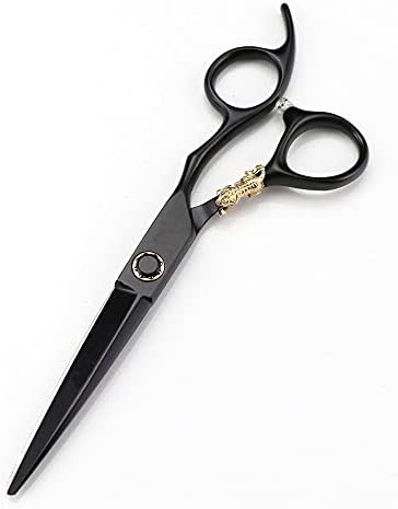 Tesoura de corte de cabelo, 6 polegadas Profissional Japão 440c Aço tigre tigre tchaz de cabelo cortando barbeiro de barbeiro