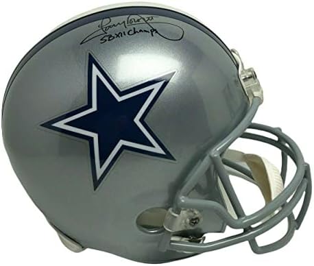 Tony Dorsett assinou o capacete de réplica f/ s com SB XII Champs JSA W114859 - Capacetes NFL autografados
