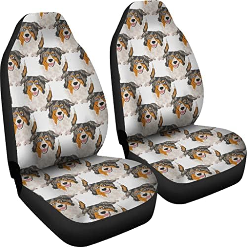 Capas de assento de carro imprimido para cães de pastor australiano Capas de assento de carro universal - Capas de assento de carro