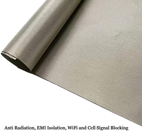 WZGLOD EMF protegendo o pano de Faraday Anti radiação, isolamento EMI, Wi -Fi e bloqueio de sinal celular para fiação de fiação, aterramento, bloqueio de sinal RFI, eliminar a interferência