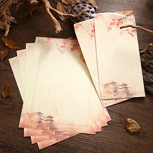 Scstyle 16 envelopes retrô fofos 8,46 x 4,33 polegadas 32 adorável design especial kawaii design chinês papelary letra papel