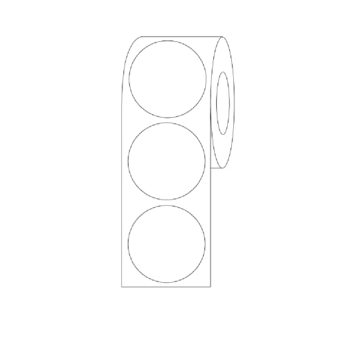 Globe Scientific LCR-25W Pontos criogênicos Rolagem de etiquetas para tubo de 50 ml, 25 mm de diâmetro, branco, rolo de 500