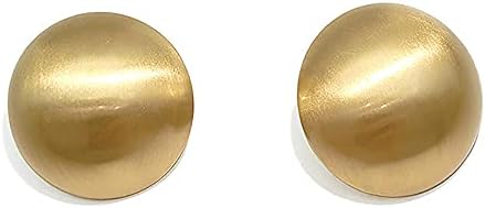 Brincos de Half Ball Dome Stud 925 Silverling Silver Post Pin para mulheres meninas hipoalergênicas níquel grátis Gold