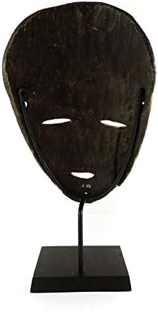 Linhas de rosto brancas de máscara de lega Congo Arte africana