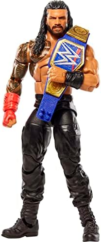 Mattel WWE Roman Reigns Top Picks Figura de ação de coleção de elite, articulação e detalhes parecidos com o tipo de vida,