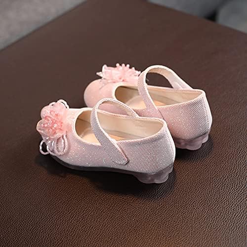 Baby Girls Dress Sapatos Mary Jane Sapatos Flat Shoes Casual Slip On Flower Ballet Flat Party School Shoes