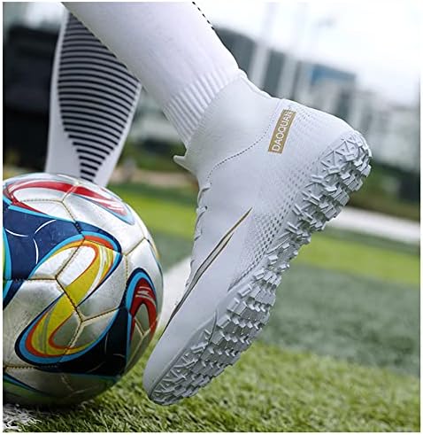Cleats de futebol masculino de xjiodf Sapatos de futebol altos picos de aranha de aranha para fora da empresa externa Ground AG FG TF BOTAS FUTSAL