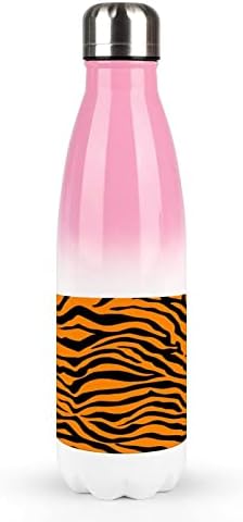Tiger Orange Stripes 17oz Sport Water Bottle Bottle Stainless Aço a vácuo Isolado em forma de cola reutilizável frasco esportivo
