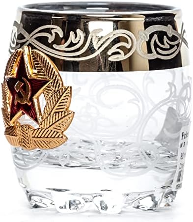 Crachá de 80 ml de soldado para chapéu de vidro de vidro de cristal de cristal na URSS
