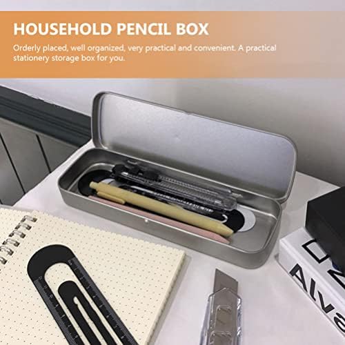 Acessórios para mesa do StoBok Mini Lápis Caixa de lápis de estanho de lata de lata Jóis de jóias Candy Favor Favorve School Office