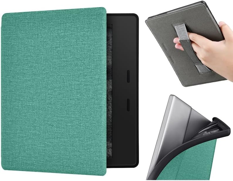 Caso para 7 Oasis Kindle com alça de mão - Ultra Slim PU Leather Smart Cover com sono automático e acordar para o Kindle Oasis