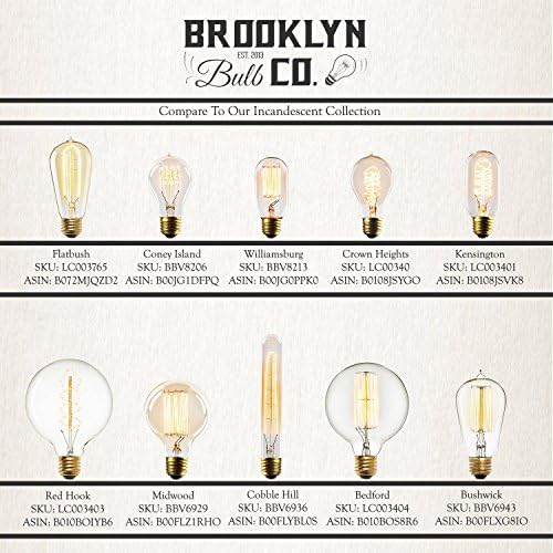 Bulbo Edison Tubular LED, Dimmable - lâmpada vintage de 3 watts T9, base E26, 2200k branco quente, estilo de tubo longo, filamento de gancho de cabelo, coleção de colinas de cobble