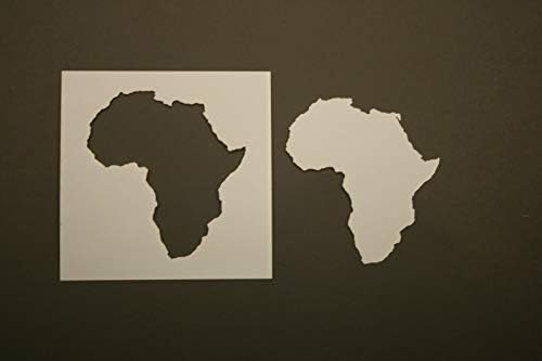 África reutilizável mylar estêncil Artes e artesanato Pintura de scrapbooking na parede de madeira de madeira de 16 polegadas