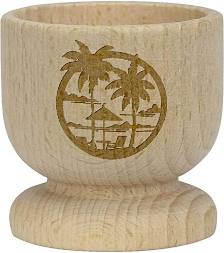Azeeda 'Tropical Beach Motif' Cup de madeira