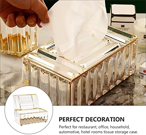 Didiseaon banheiro organizador de guardanapo de cristal caixa de guardanapos de vidro caixa de lenços de tecidos de tecidos