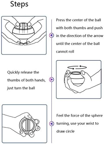 Bola giroscópica de potência do punho, dispositivo de fortalecimento do pulso, intensificador de mão, para os dedos mais fortes