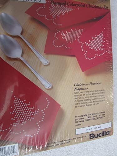 Bucilla Stamped ColorPoint Paintitching Christmas Heirloom Guardy Kit - vermelho