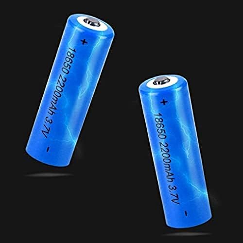 Morbex Bateria recarregável, bateria de 2200mAh de grande capacidade de 3,7V Bateria recarregável Bateria de bateria para lanterna,