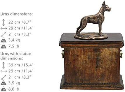 Great Dane, Memorial, urna para as cinzas de cachorro, com estátua de cachorro, Artdog