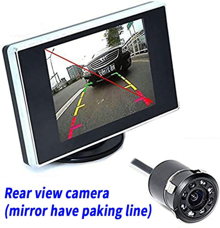 Sistema de assistência de estacionamento automático de 2 em 1 e monitor de vídeo de carro LCD de 3,5 polegadas com câmera de vista