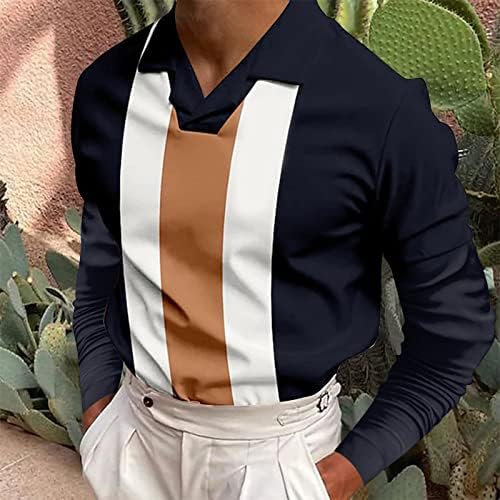 Botão casual da moda masculina lapela de manga curta camisa de camisa top masculino casual